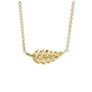 Jennifer Meyer 18k Gold Mini Leaf Necklace (NEW)